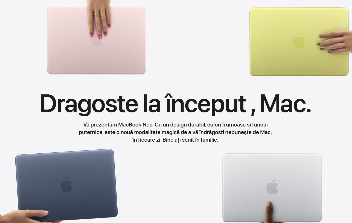 Laptop APPLE MacBook Neo 13 mhfd4ro/a, Apple A18 6-core CPU, 13
